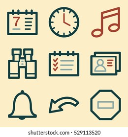 Documents web icons set. Office and CRM mobile symbols.