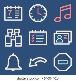 Documents web icons set. Office and CRM mobile symbols.