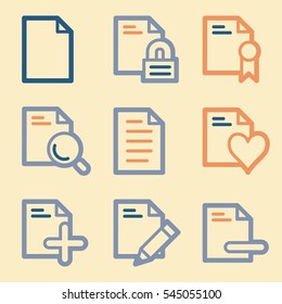 Archivo de iconos web. Símbolos móviles de Office y CRM.
