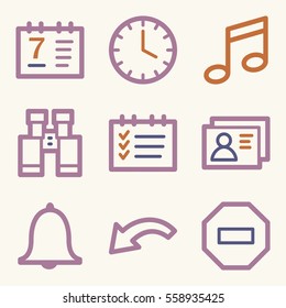 Documents web icons set. Office and CRM mobile symbols.