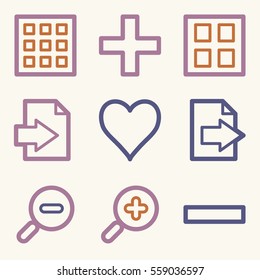 Documents web icons set. Office and CRM mobile symbols.