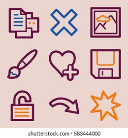 Documents web icons set. Office and CRM mobile symbols.