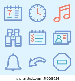 Documents web icons set. Office and CRM mobile symbols.