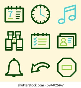 Documents web icons set. Office and CRM mobile symbols.