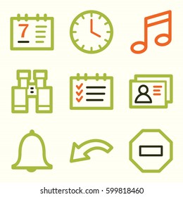 Documents web icons set. Office and CRM mobile symbols.