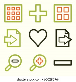 Documents web icons set. Office and CRM mobile symbols.
