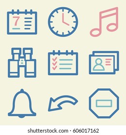 Documents web icons set. Office and CRM mobile symbols.