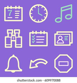 Documents web icons set. Office and CRM mobile symbols.