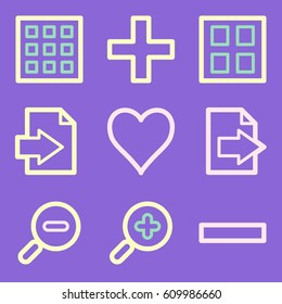 Documents web icons set. Office and CRM mobile symbols.