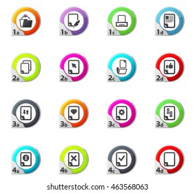 Documents web icons for user interface design