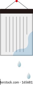 Documents wet with water isolated vector illustration