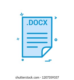 DOCX application download file files format icon vector design