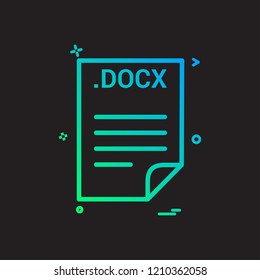 DOCX application download file files format icon vector design