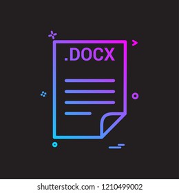 DOCX application download file files format icon vector design