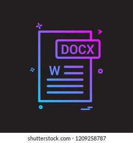 docx file format icon vector design
