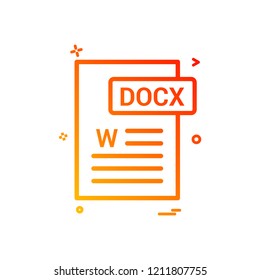 docx file format icon vector design