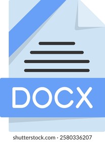 DOCX Flat Style Icon Design