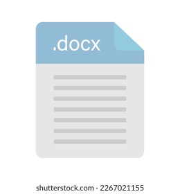 docx format. DOCX file. docx extentsion of the document. Vector