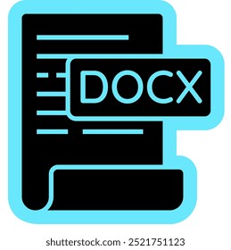 DOCX Icon, Document file Icon