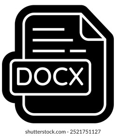 DOCX Icon, Document file Icon