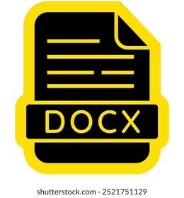 DOCX Icon, Document file Icon