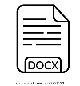 DOCX Icon, Document file Icon