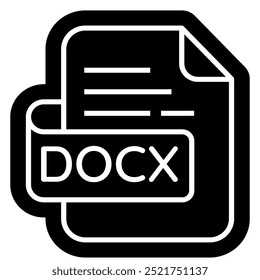 DOCX Icon, Document file Icon