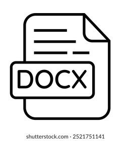 DOCX Icon, Document file Icon