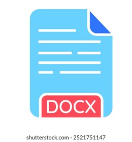 DOCX Icon, Document file Icon