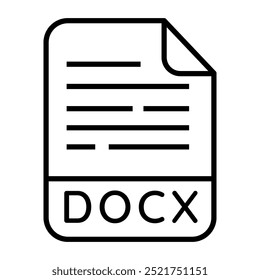 DOCX Icon, Document file Icon