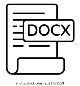 DOCX Icon, Document file Icon