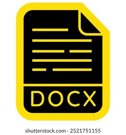 DOCX Icon, Document file Icon