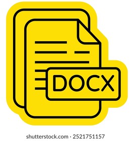 DOCX Icon, Document file Icon