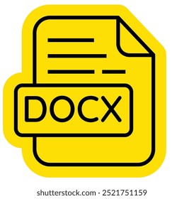 DOCX Icon, Document file Icon