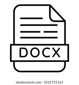 DOCX Icon, Document file Icon