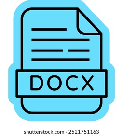 DOCX Icon, Document file Icon