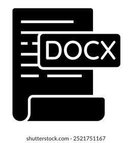 DOCX Icon, Document file Icon