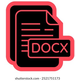 DOCX Icon, Document file Icon