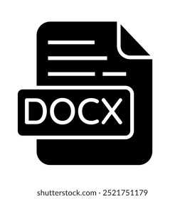 DOCX Icon, Document file Icon