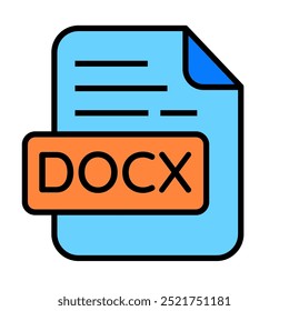 DOCX Icon, Document file Icon