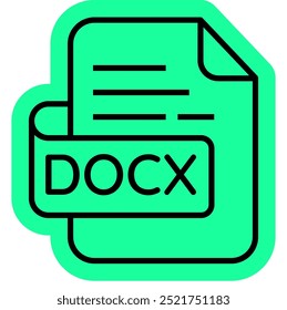 DOCX Icon, Document file Icon