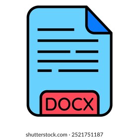 DOCX Icon, Document file Icon