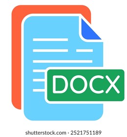 DOCX Icon, Document file Icon