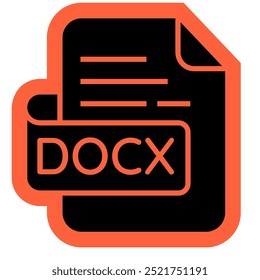 DOCX Icon, Document file Icon