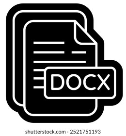 DOCX Icon, Document file Icon