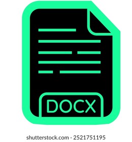 DOCX Icon, Document file Icon