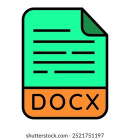 DOCX Icon, Document file Icon