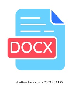 DOCX Icon, Document file Icon