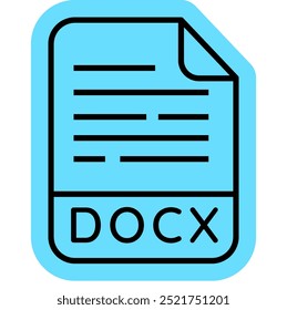 DOCX Icon, Document file Icon