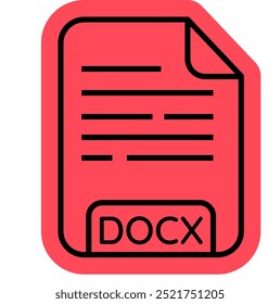 DOCX Icon, Document file Icon